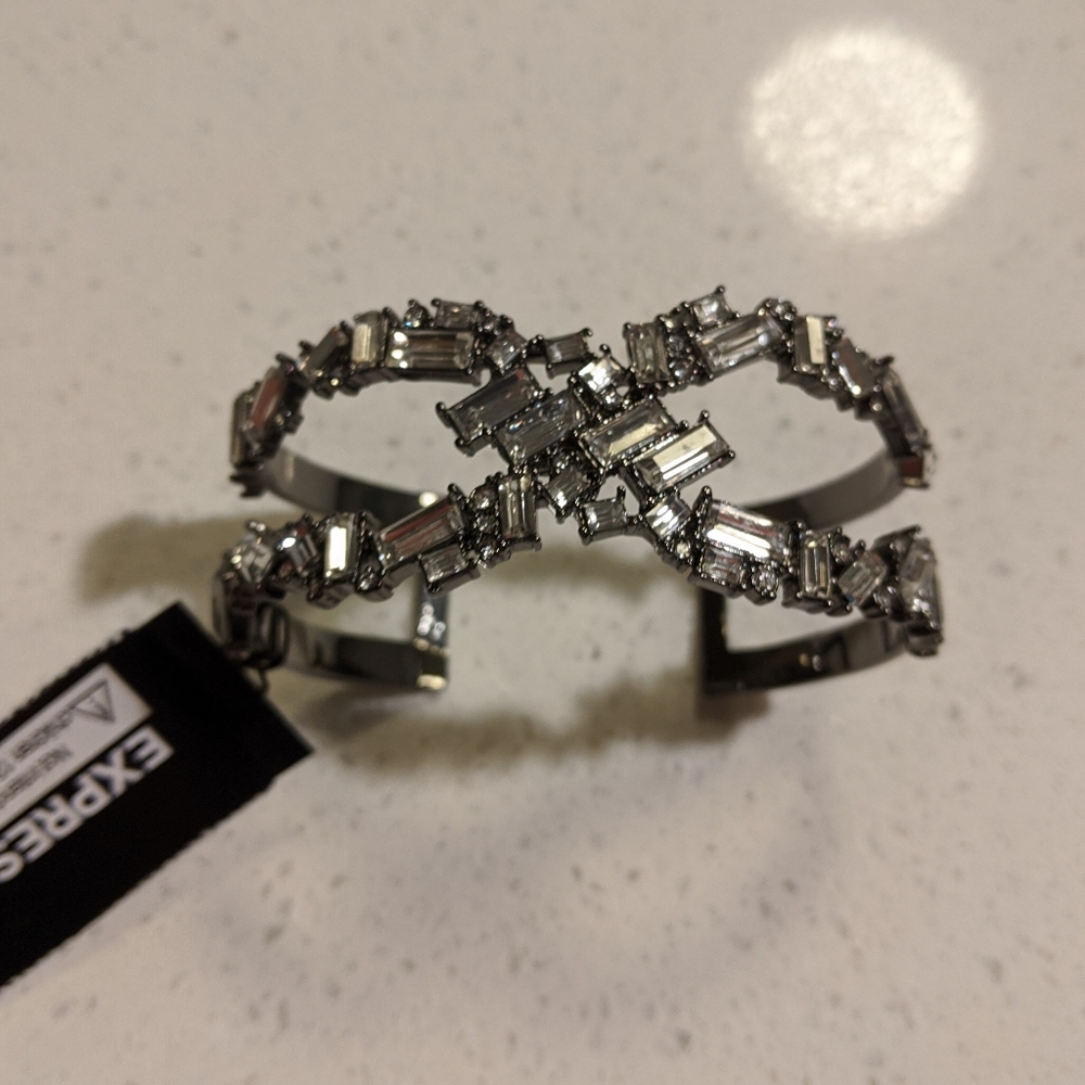 *NWT* Express stone embellished open cuff bracelet